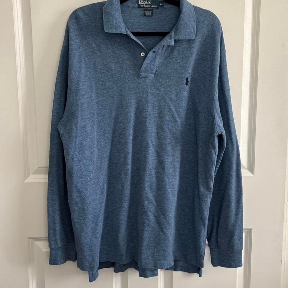 Polo Ralph Lauren blue long sleeve polo shirt Size XL
